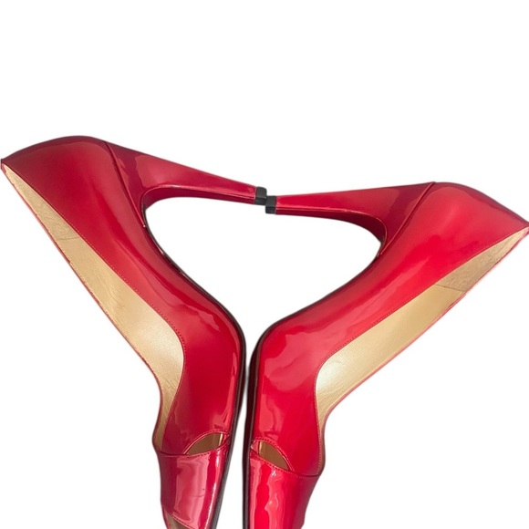 STUART WEITZMAN Red Patent
Leather Peep Toe Slip On size 10M - Picture 6 of 13